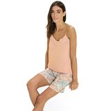 Over Sleep 3387 Kadın Yazlık Viskon Şort Pijama Takım (S-M-L-Xl)