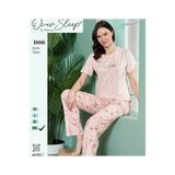 Over Sleep by Poleren Marla Kumaş Kısa Kol Kadın Pijama Takımı
