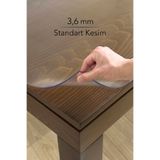 Overdal 3,6 mm Şeffaf Kalın PVC Masa Örtüsü Kaymaz Silinebilir Masa Koruyucu