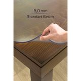 Overdal 5,0 mm Şeffaf Kalın PVC Masa Örtüsü Kaymaz Silinebilir Masa Koruyucu