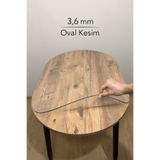 Overdal Oval 3,6 mm Şeffaf Kalın PVC Masa Örtüsü Kaymaz Silinebilir Masa Koruyucu (Düz Hatlı Masa Uyumlu)
