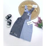 Overdo Çapraz Renk Denim Salopet Elbise 4 Yaş - 00404 Mavi