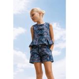 Overdo Kız Çocuk Önden Bağlamalı Peplum Bluz ve Şortlu Takım - 5 Yaş - Pembe