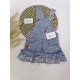 Overdo Minik Çilek Denim Salopet Elbise 18 Ay - 00404 Mavi - 15 - 18 Ay