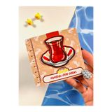 OverDuck Çay Bardağı Mıknatıslı Kitap Ayracı – Türk Çayı Tasarımlı Magnetic Bookmark
