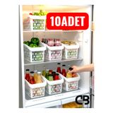 OVERMAX 10 Adet Buzdolabı İçi Düzenleyici Sebze Meyve Sepeti Mutfak Banyo Tezgah Altı Üstü Organizer