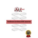 OVERMAX 10 Adet Kadın Ayakkabı Kutusu Şeffaf Ayakkabı Saklama Kutusu