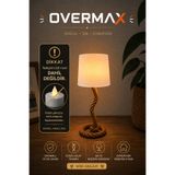 OVERMAX Rustik Halat Tasarımlı Minyatür Abajur / Masa Üstü Dekor Lambası 17x6 CM
