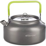 Overmont 1.2l Taşınabilir Kamp Çaydanlığı Anodize Alüminyum Hafif Su Isıtıcı - Gri