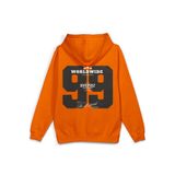 OverOz 99 Sırt Baskılı Kapüşonlu Yarı Oversize Sweatshirt Hoodie, XL, H1408, Turuncu, üniseks-yetişkin