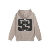 OverOz 99 Sırt Baskılı Kapüşonlu Yarı Oversize Sweatshirt Taş Rengi Hoodie, 2XL, H1408, Taş Rengi, üniseks-yetişkin