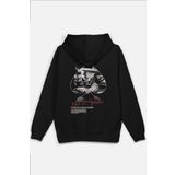 Overoz Ace Of Spades Maça Ası Sırt Baskılı Kapüşonlu Oversize Sweatshirt Siyah Hoodie H1225, L