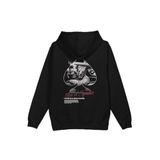 Overoz Ace Of Spades Maça Ası Sırt Baskılı Kapüşonlu Oversize Sweatshirt Siyah Hoodie H1225, XL