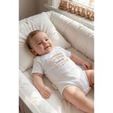 Overoz Anneanne Dede Yazılı Bebek Zıbın Erkek Kız Bebek Body Çıtçıtlı Beyaz Kısa Kollu Badi Tulum Bebek Hediyelik 5683-14