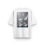 Overoz Beyaz Oversize Tshirt Busy Sırt Baskılı T-shirt Oversize Yazılı Unisex Tişört 1200, 2XL