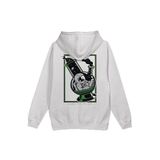 Overoz Bong Astronot Sırt Baskılı Kapüşonlu Oversize Sweatshirt Ekru Hoodie H1198, L
