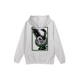 Overoz Bong Astronot Sırt Baskılı Kapüşonlu Oversize Sweatshirt Ekru Hoodie H1198, S