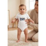 Overoz Dayı Yazılı Bebek Zıbın Erkek Kız Bebek Body Çıtçıtlı Beyaz Kısa Kollu Badi Tulum Bebek Hediyelik 5683-17