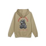 Overoz Doberman Sırt Baskılı Kapüşonlu Oversize Sweatshirt Köpekli Bej Hoodie H1193, 2XL
