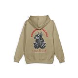 Overoz Doberman Sırt Baskılı Kapüşonlu Oversize Sweatshirt Köpekli Bej Hoodie H1193, S