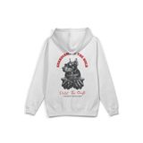 Overoz Doberman Sırt Baskılı Kapüşonlu Oversize Sweatshirt Köpekli Ekru Hoodie H1193, L