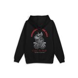 Overoz Doberman Sırt Baskılı Kapüşonlu Oversize Sweatshirt Köpekli Siyah Hoodie H1193, M