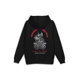 Overoz Doberman Sırt Baskılı Kapüşonlu Oversize Sweatshirt Köpekli Siyah Hoodie H1193, S