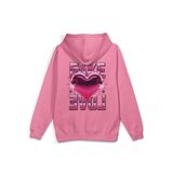 OverOz Fake Love Sırt Baskılı Kapüşonlu Oversize Sweatshirt Hoodie, XL, H1404, Pembe, üniseks-yetişkin