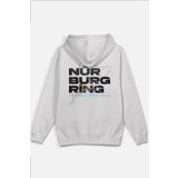 Overoz Formula 1 Nürburgring Yarış Pisti Sırt Baskılı Kapüşonlu Oversize Sweatshirt Ekru Hoodie H1206, 2XL