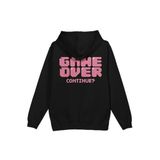 Overoz Game Over Sırt Baskılı Kapüşonlu Oversize Sweatshirt Siyah Hoodie H1199, 2XL