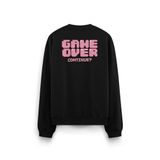 Overoz Game Over Sırt Baskılı Siyah Oversize Sweatshirt S1199, L