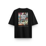 Overoz Gta San Andreas Sırt Baskılı Yarı Oversize T-shirt 1364, M 5308253045469