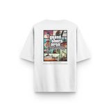 Overoz Gta San Andreas Sırt Baskılı Yarı Oversize T-shirt 1364, M 5308253045474