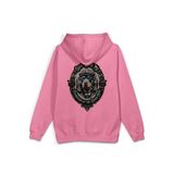 Overoz Guardian Dog Rottweiler Köpek Sırt Baskılı Kapüşonlu Yarı Oversize Sweatshirt Pembe Hoodie 1402, XL5368253060793