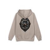 Overoz Guardian Dog Rottweiler Köpek Sırt Baskılı Kapüşonlu Yarı Oversize Sweatshirt Taş Rengi Hoodie 1402, XL5368253060823