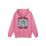 OverOz Kedi Sırt Baskılı Kapüşonlu Yarı Oversize Sweatshirt, S, H1381, Pembe, üniseks-yetişkin