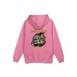 OverOz Kovboy Sırt Baskılı Kapüşonlu Yarı Oversize Sweatshirt Hoodie, S, H1391, Pembe, üniseks-yetişkin
