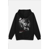 Overoz Life Magician Sihirbaz Sırt Baskılı Kapüşonlu Oversize Sweatshirt Siyah Hoodie H1218, 2XL