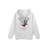 Overoz Melek Heart Of Dreams Sırt Baskılı Kapüşonlu Oversize Sweatshirt Ekru Hoodie H1195, L