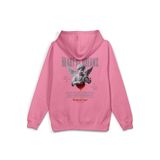 Overoz Melek Heart Of Dreams Sırt Baskılı Kapüşonlu Yarı Oversize Sweatshirt Pembe Hoodie 1195, L5368253061437