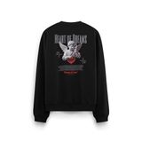 Overoz Melek Heart Of Dreams Sırt Baskılı Siyah Oversize Sweatshirt S1195, XL