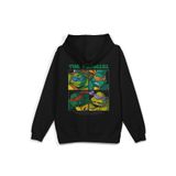 Overoz Ninja Kaplumbağalar Sırt Baskılı Kapüşonlu Oversize Sweatshirt Siyah Hoodie H1302, S