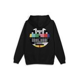 OverOz No Signal Sırt Baskılı Kapüşonlu Yarı Oversize Sweatshirt Hoodie, 2XL, H1396, Siyah, üniseks-yetişkin