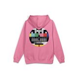 OverOz No Signal Sırt Baskılı Kapüşonlu Yarı Oversize Sweatshirt Hoodie, S, H1396, Pembe, üniseks-yetişkin