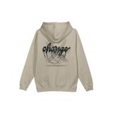 Overoz Not Change Değişmemek Sırt Baskılı Kapüşonlu Oversize Sweatshirt Bej Hoodie H1205, S