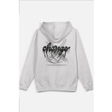 Overoz Not Change Değişmemek Sırt Baskılı Kapüşonlu Oversize Sweatshirt Ekru Hoodie H1205, S