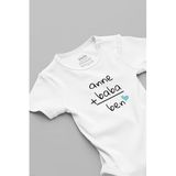Overoz Organik%100 Pamuk Anne Baba Baskılı Kısa Kollu Çıtçıtlı Bebek Body Badi Zıbın Tulum 5591, 6-9 AY
