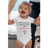 Overoz Organik%100 Pamuk Anneanne Baskılı Kısa Kollu Bebek Çıtçıtlı Body Badi Zıbın Tulum 5416, 6-9 AY