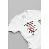 Overoz Organik%100 Pamuk Annelerin En Güzeli Baskılı Kısa Kollu Çıtçıtlı Bebek Body Badi Zıbın Tulum 5592, 0-3 AY