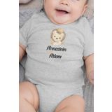 Overoz Organik%100 Pamuk Annesinin Aslanı Baskılı Bebek Body Kısa Kollu Çıtçıtlı Badi Zıbın Tulum 5269-G, Yeni Doğan